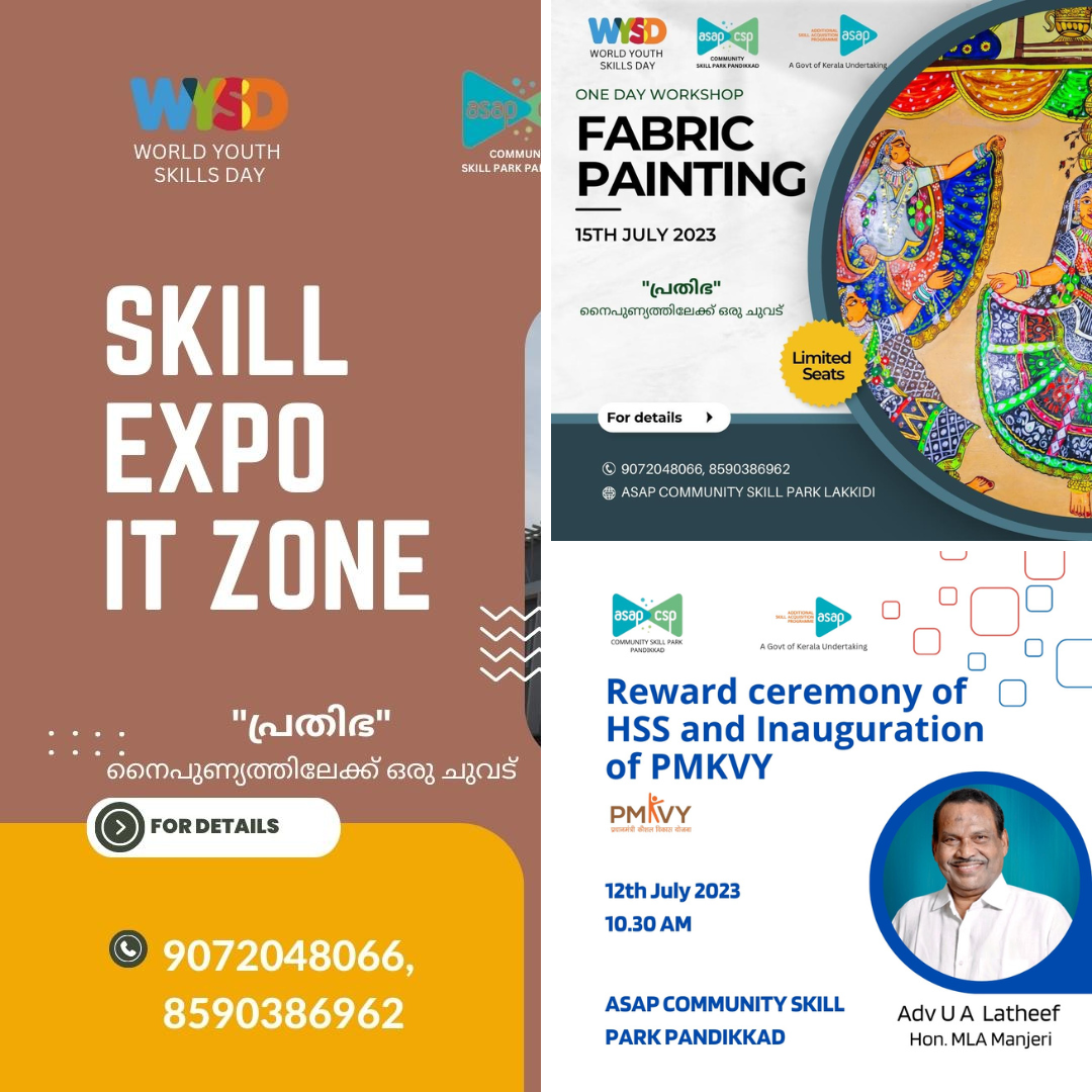 WORLD YOUTH SKILLS DAY 2023 - Additional Skill Acquisition Programme Kerala